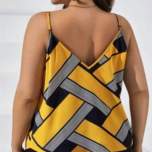 Emery Rose Print Cami Top - Multi-Color - Size 2XL